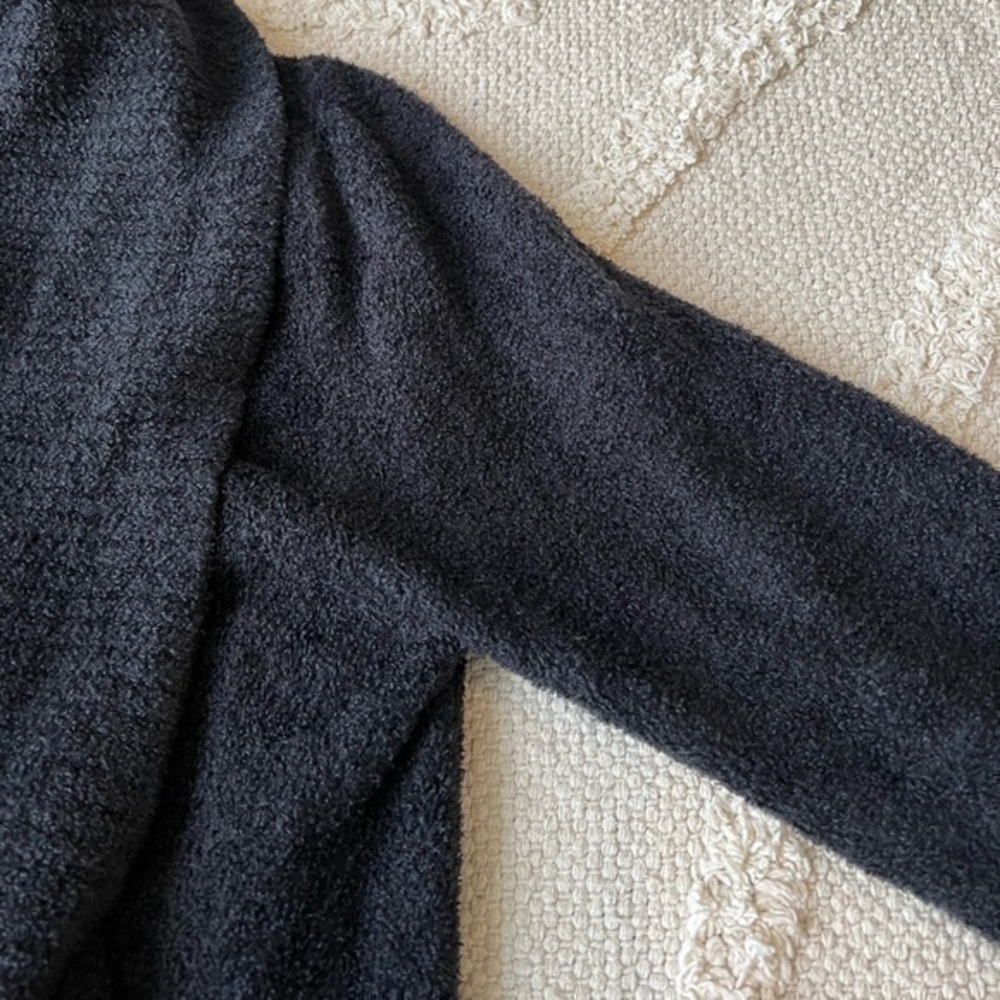 Barefoot Dreams The Cozy Chic Lite Circle Black Open Front Cardigan Medium - Picture 7 of 11